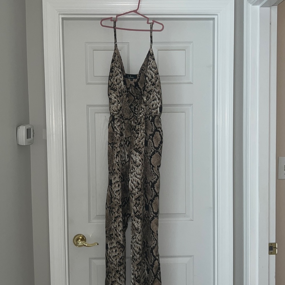 Snake print romper/jumpsuit